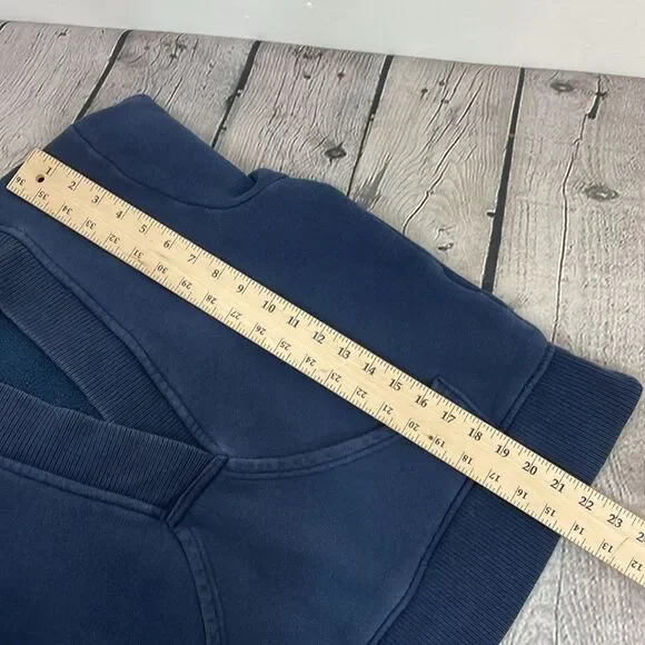 Old Navy Y2K Hooded with faux fur Sweatshirt Navy Blue size XL - Picture 11 of 11